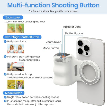 Magnetic Phone Camera Grip