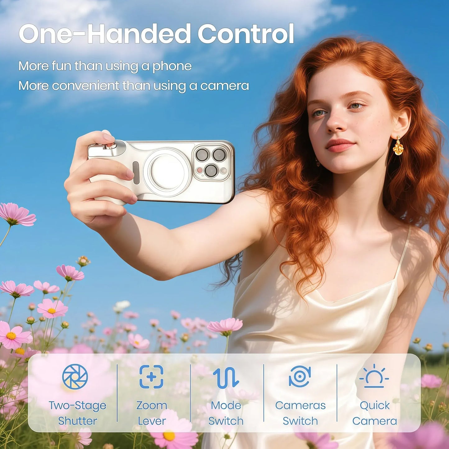 Magnetic Phone Camera Grip