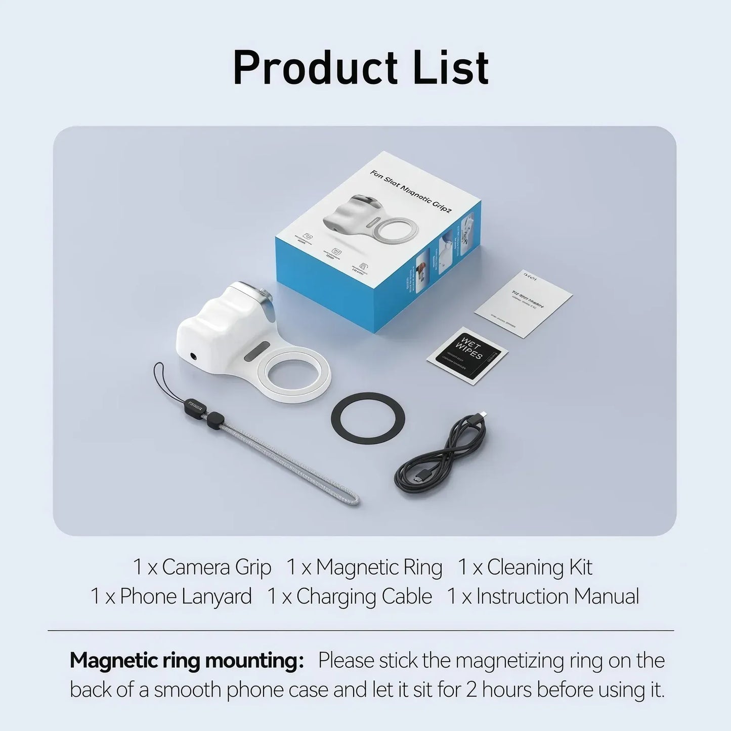 Magnetic Phone Camera Grip