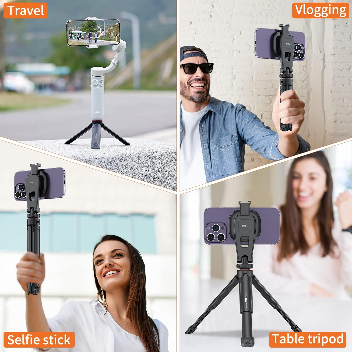 UURIG TP05 Extendable Mini Camera Tripod