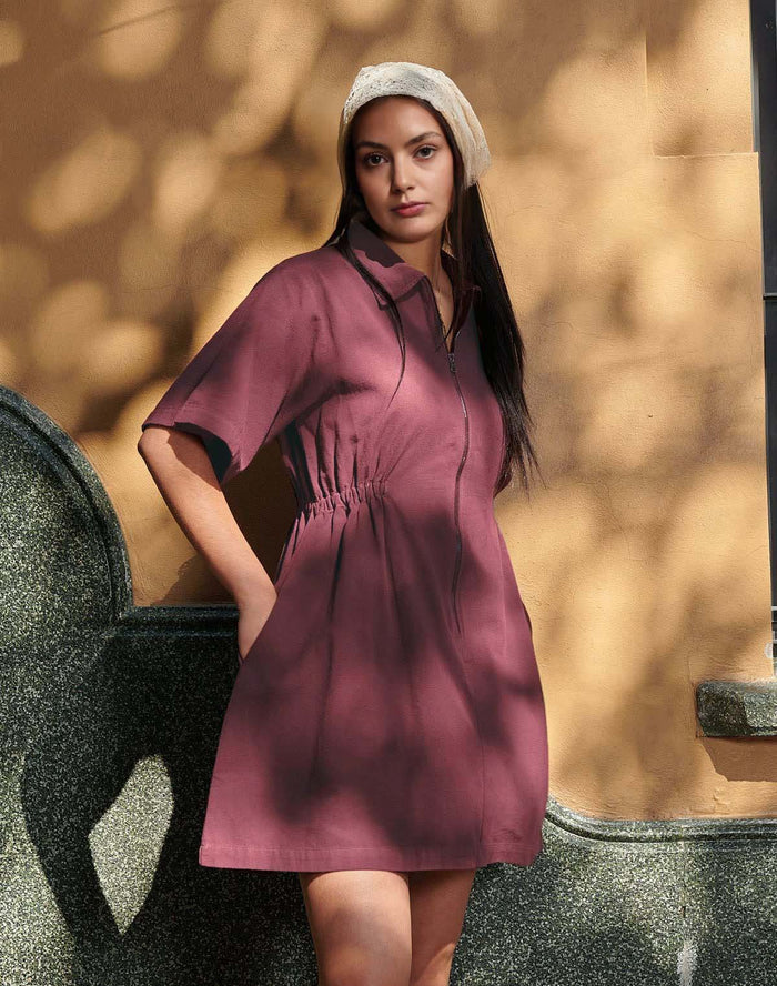 Utility Cinched Zip Dress (Buy 2 Free Shipping)