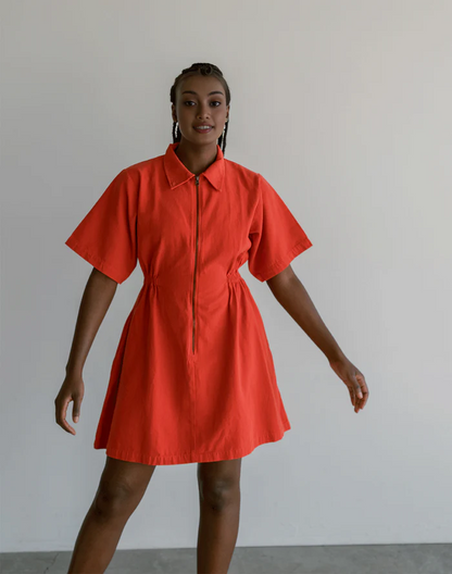 Utility Cinched Zip Dress (Buy 2 Free Shipping)