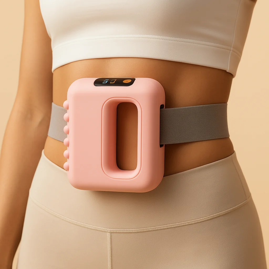 Portable Electric Fascia Massage Ring Ergonomic Fat Burning Electric Body Slimming Machine with Belt Low Noise