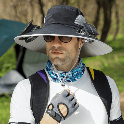 2026 New Ultralight Solar Fan Sun Hat
