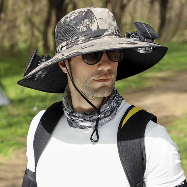 2026 New Ultralight Solar Fan Sun Hat