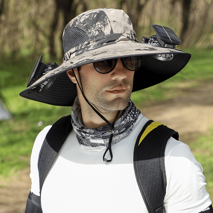2026 New Ultralight Solar Fan Sun Hat
