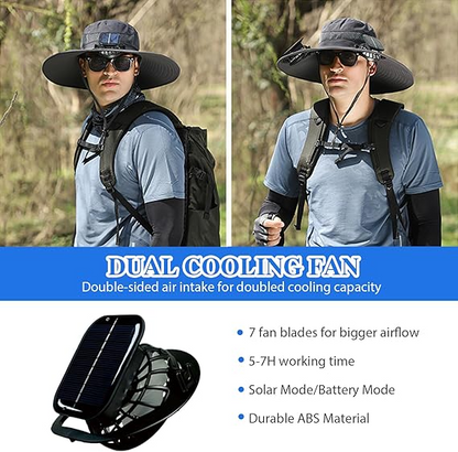 2026 New Ultralight Solar Fan Sun Hat